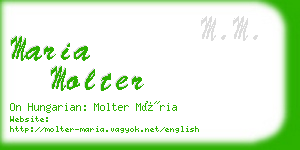 maria molter business card